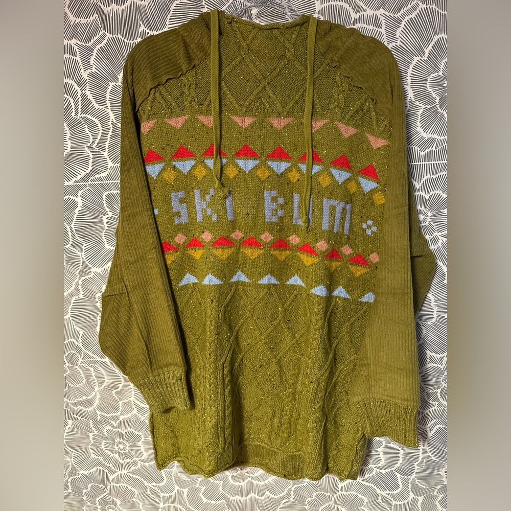 Free People Ski Bum knit sweater hoodie